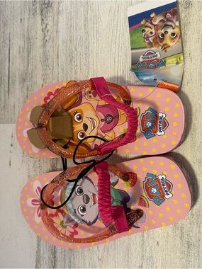 Paw Patrol Skye & Everest Toddler Sandals Size 7-8 NEW